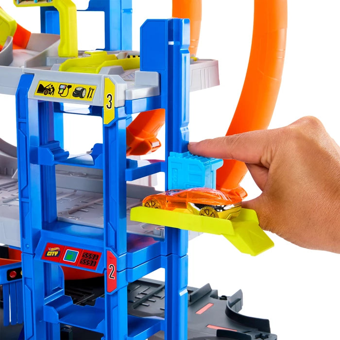 Hot Wheels City Mega Looping Garage 1 Fahrzeug