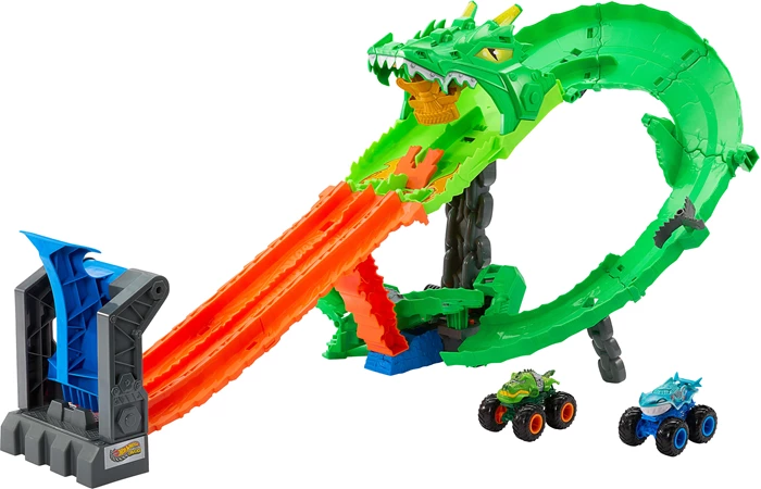 Hot Wheels Monster Trucks Drachenangriff Sharks vs Dinos