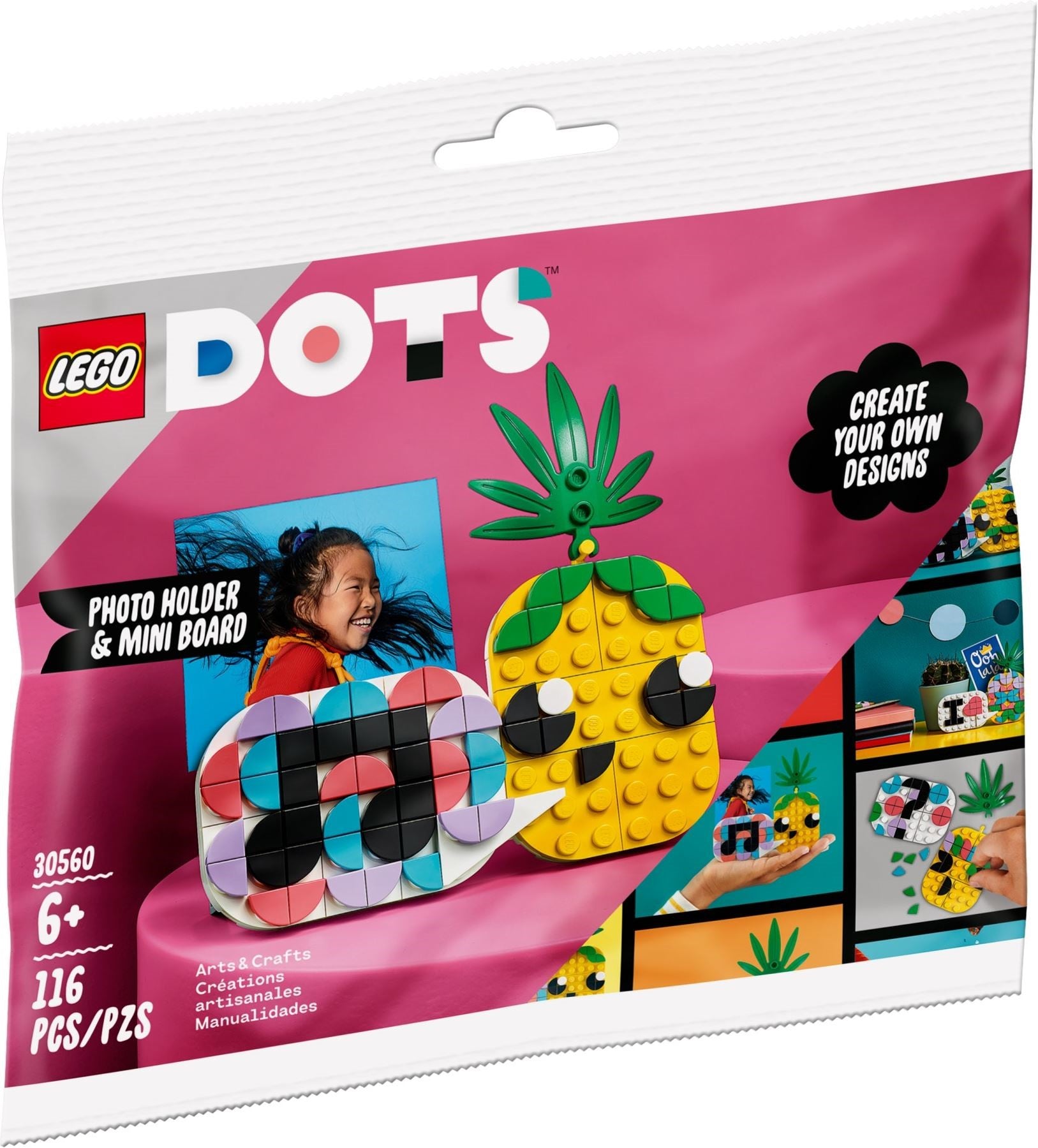 <transcy>LEGO DOTS Porte-photos ananas & mini-tableau 30560</transcy>