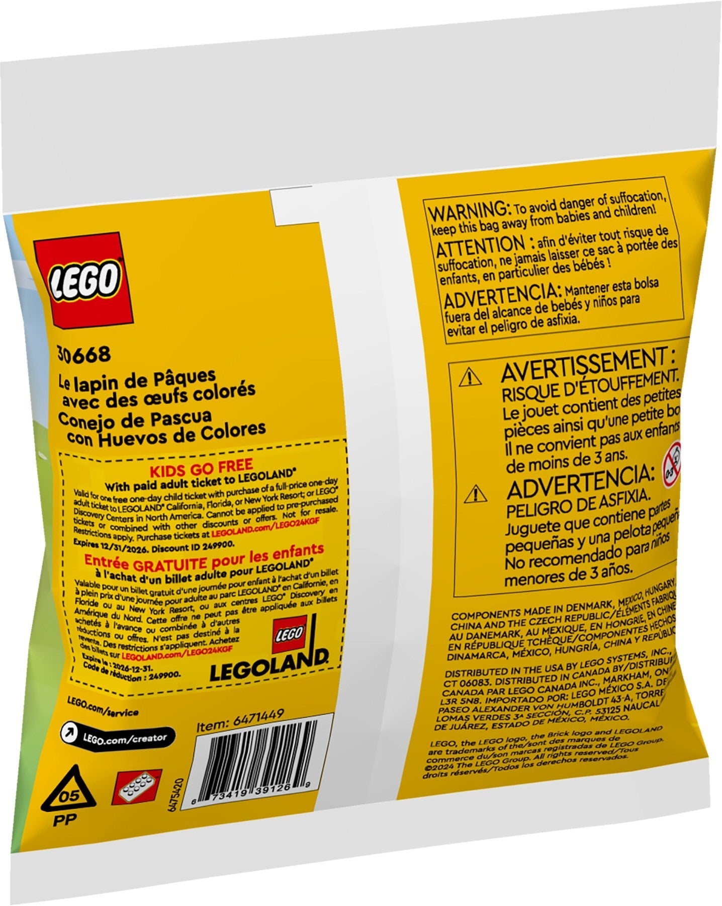 LEGO Creator Osterhase mit bunten Eiern 30668