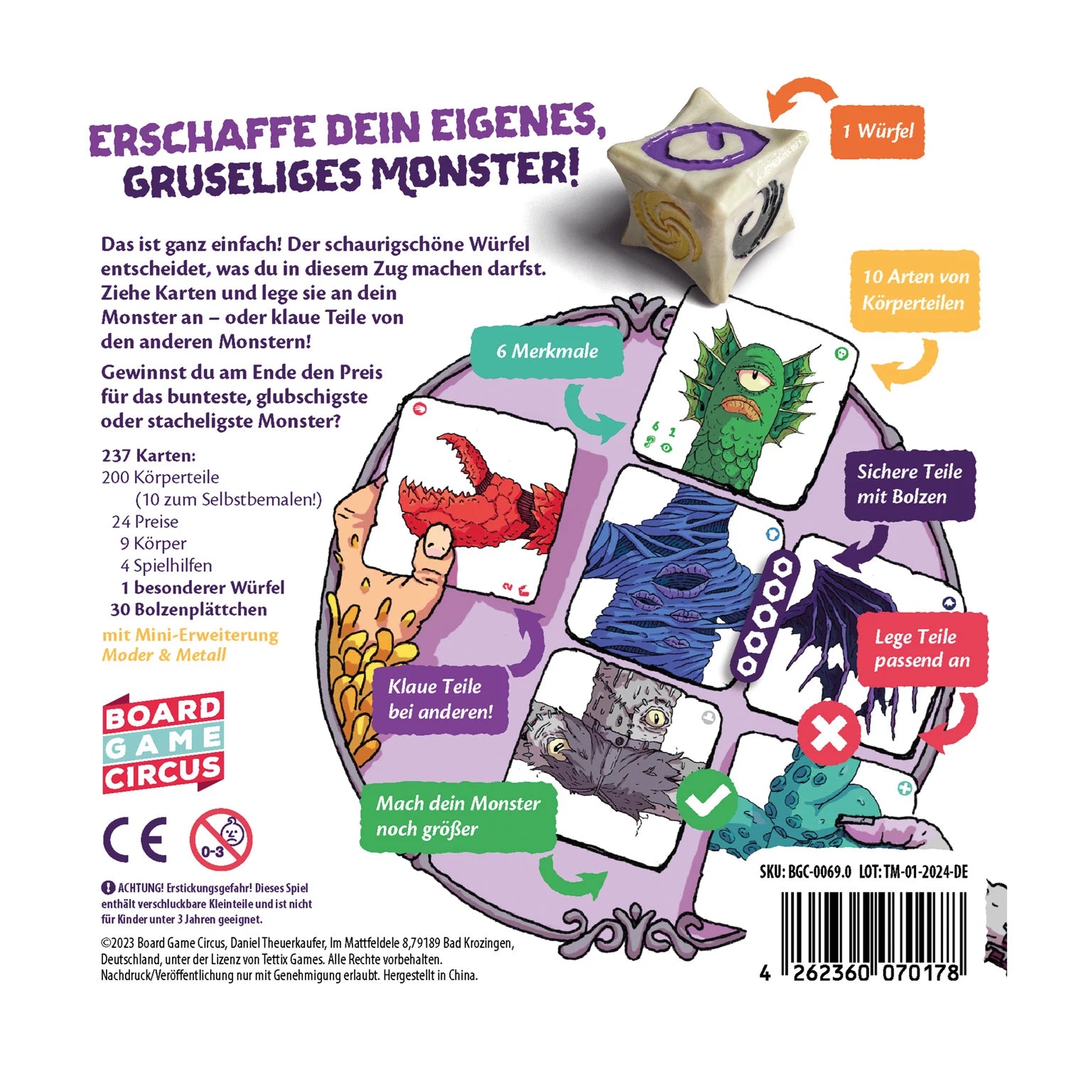 Board Game Circus Tüftelmonster