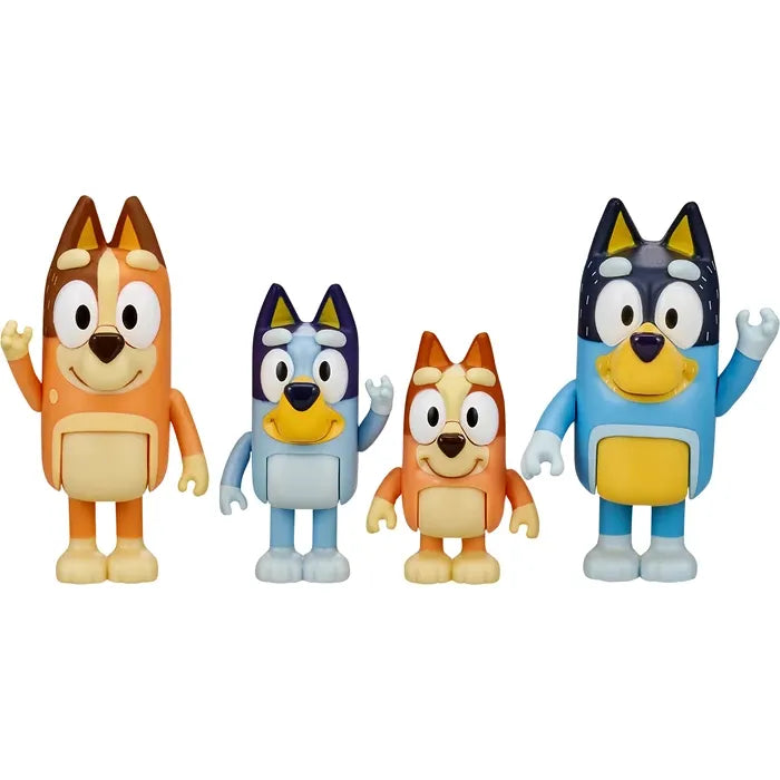 Bluey Figuren Viererpack Familie 4 bewegliche Figuren, ab 3 Jahren