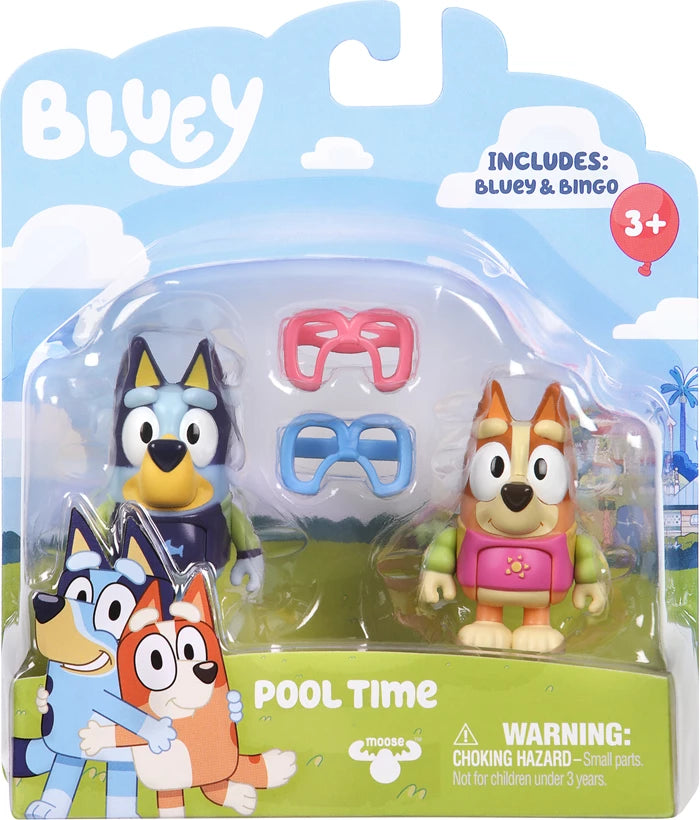 Coffret Bluey Figures (2 figurines assorties), accessoires, à partir de 3 ans