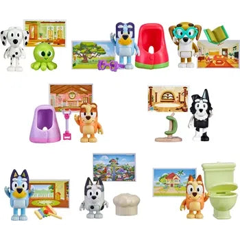 Bluey Story Starter Set assortierte Figur, Zubehörteil, Geschichtenkarte, ab 3 Jahren