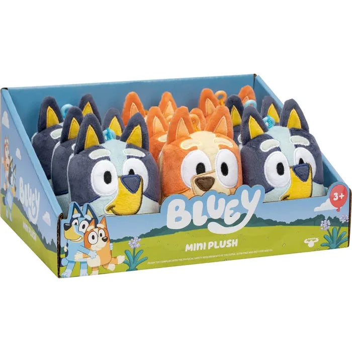 Bluey Mini-Plüsch 2-fach assortiert, Bluey oder Bingo, 8.5 cm hoch, ab 3 Jahren