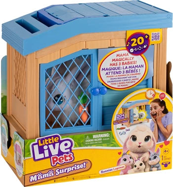 Little Life Pets Mama Surprise Hase Little Live Pets, Mama-Hase, 3 Babies, Stall, Zubehör