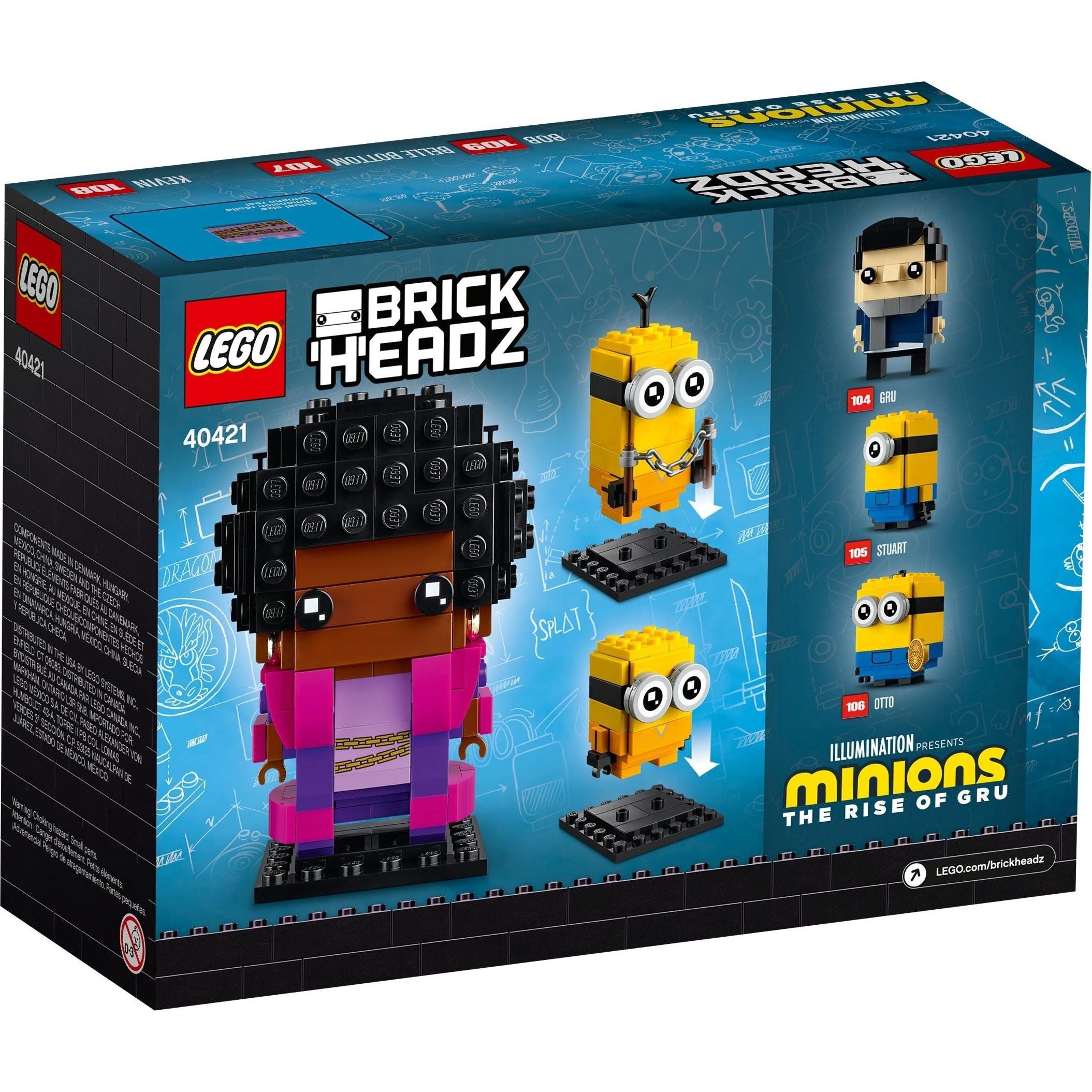 LEGO BrickHeadz Belle Bottom, Kevin & Bob 40421