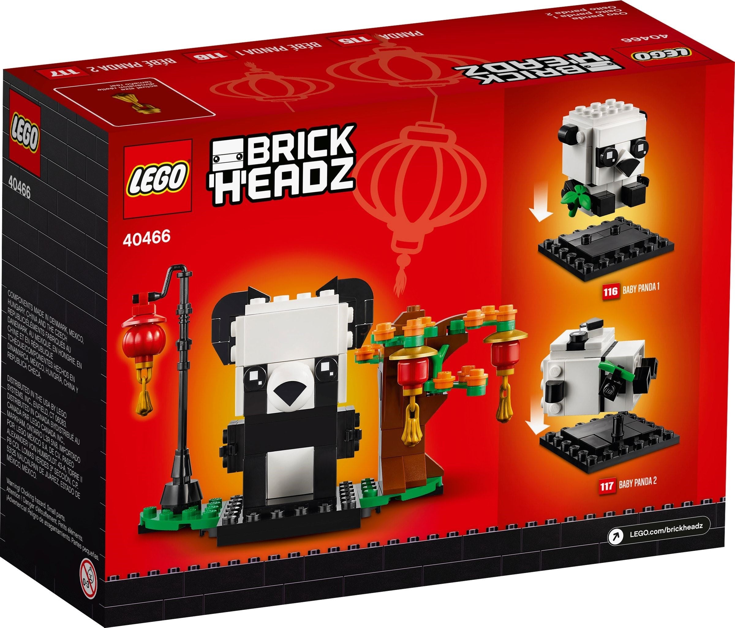 LEGO BrickHeadz Pandas fürs chinesische Neujahrsfest 40466