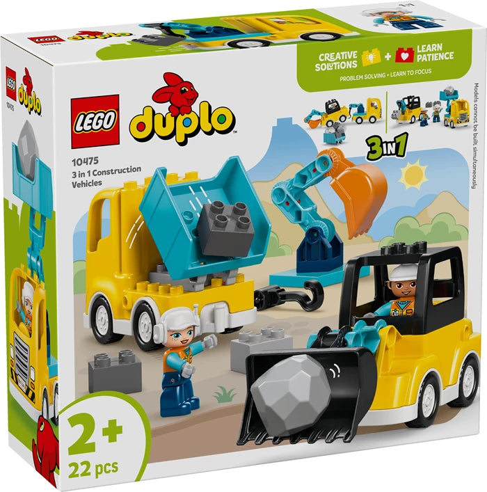 LEGO DUPLO Town Baufahrzeuge – 3-in-1-Set 10475
