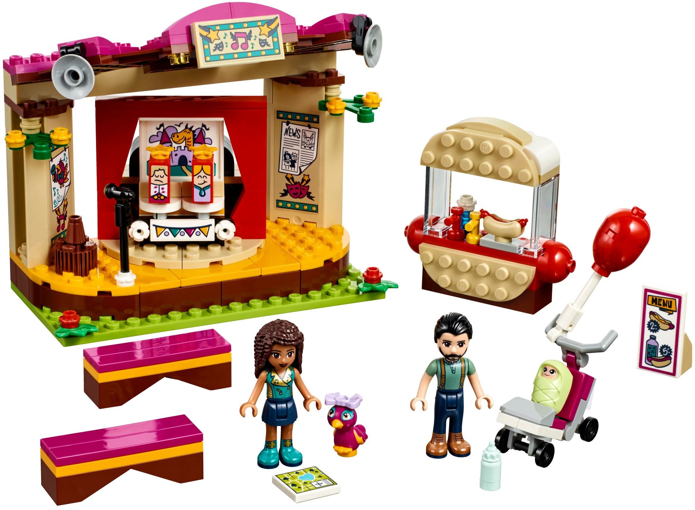 LEGO Friends Andreas Bühne im Park 41334