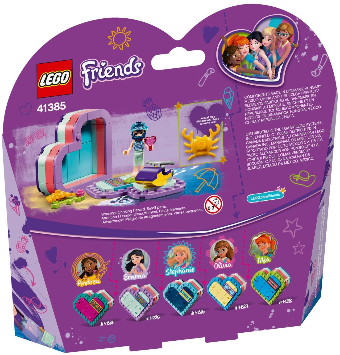 Boîte coeur d'été d'Emma LEGO Friends 41385