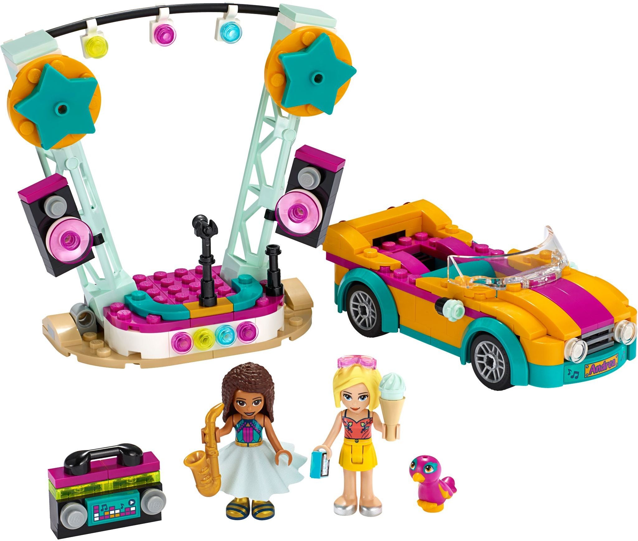 LEGO Friends Andreas Bühne und Auto 41390