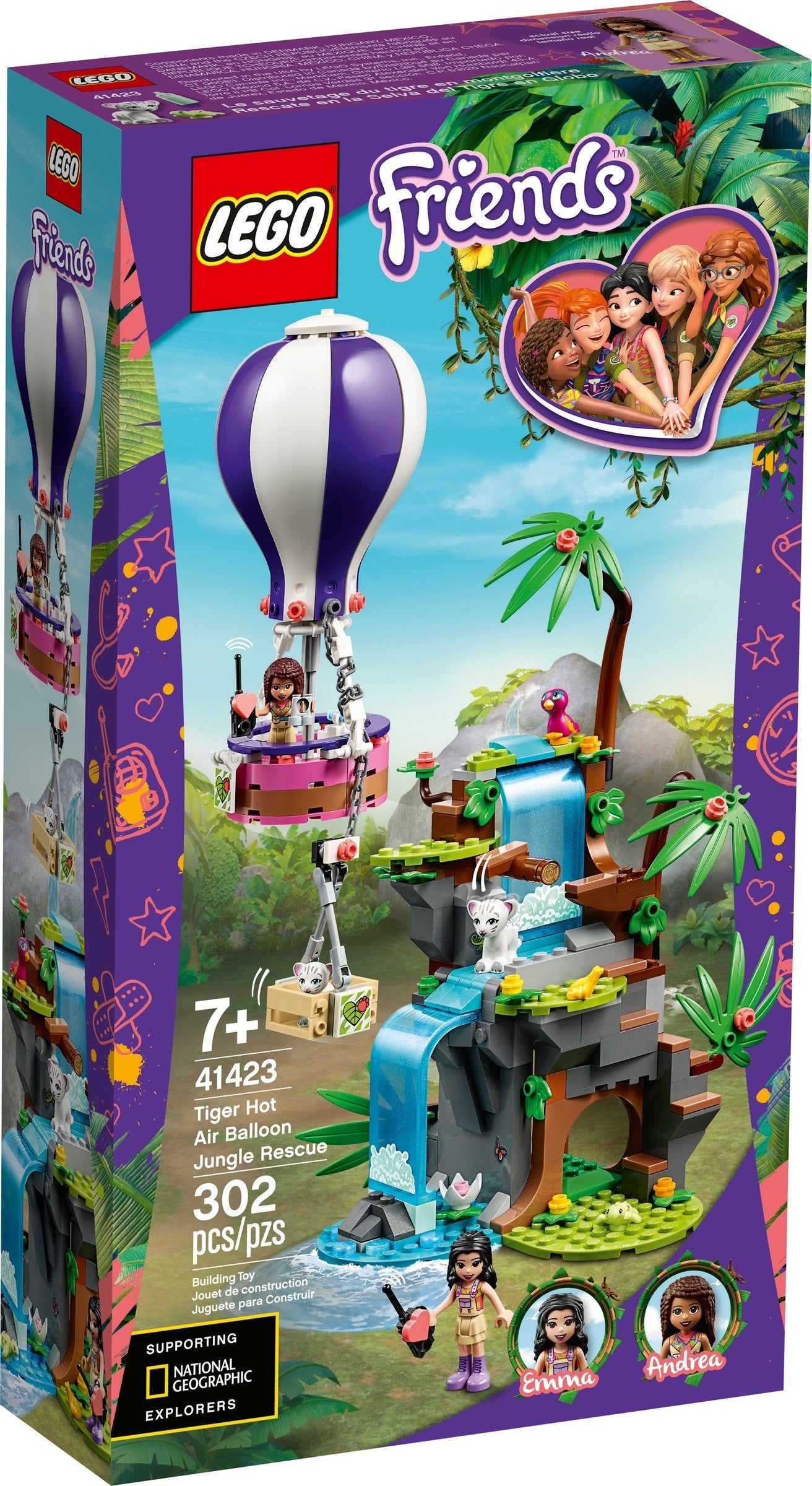 LEGO Friends Tiger Rescue avec Hot Air 41423
