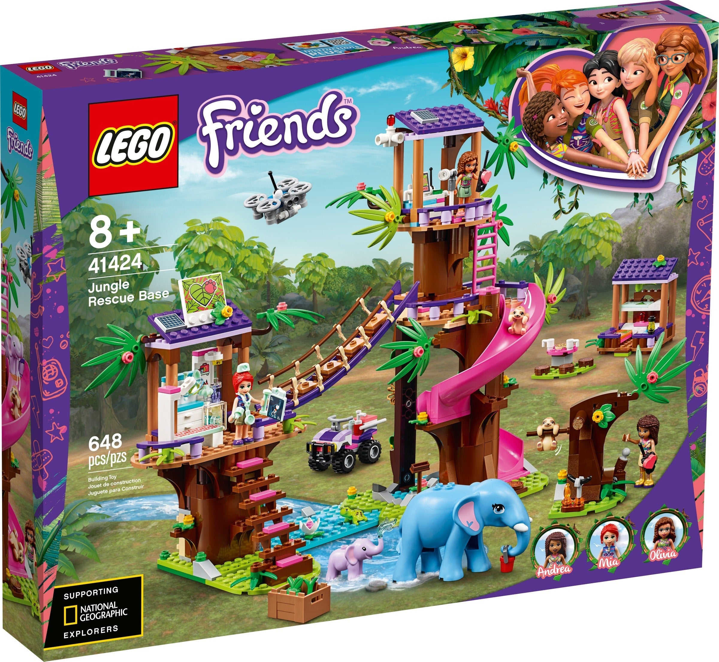 Station de sauvetage des animaux de la jungle LEGO Friends 41424