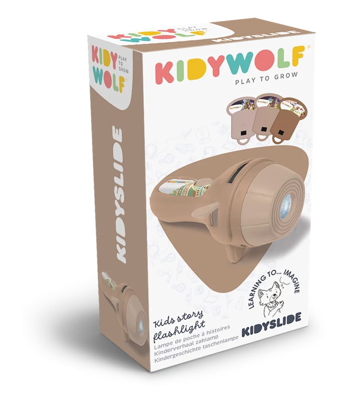 Kidywolf Projektor Taschenlampe braun inkl. 3 Bildscheiben