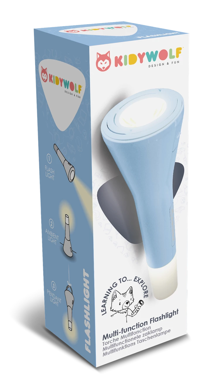 Kidywolf Taschenlampe 3 in 1 blau