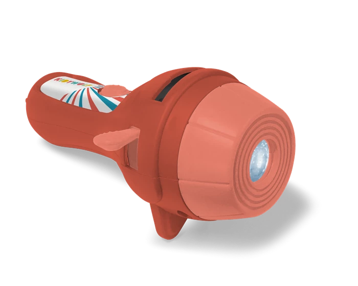 Kidywolf Projektor Taschenlampe rot inkl. 3 Bildscheiben