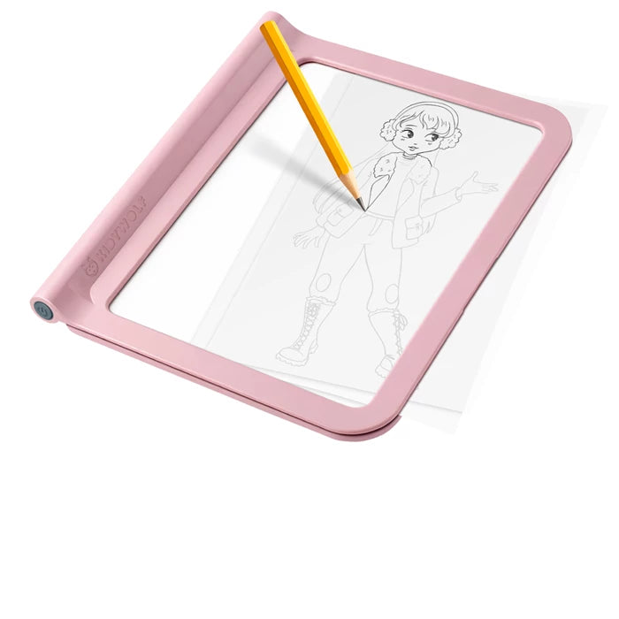 Leuchtende Designtafel rosa