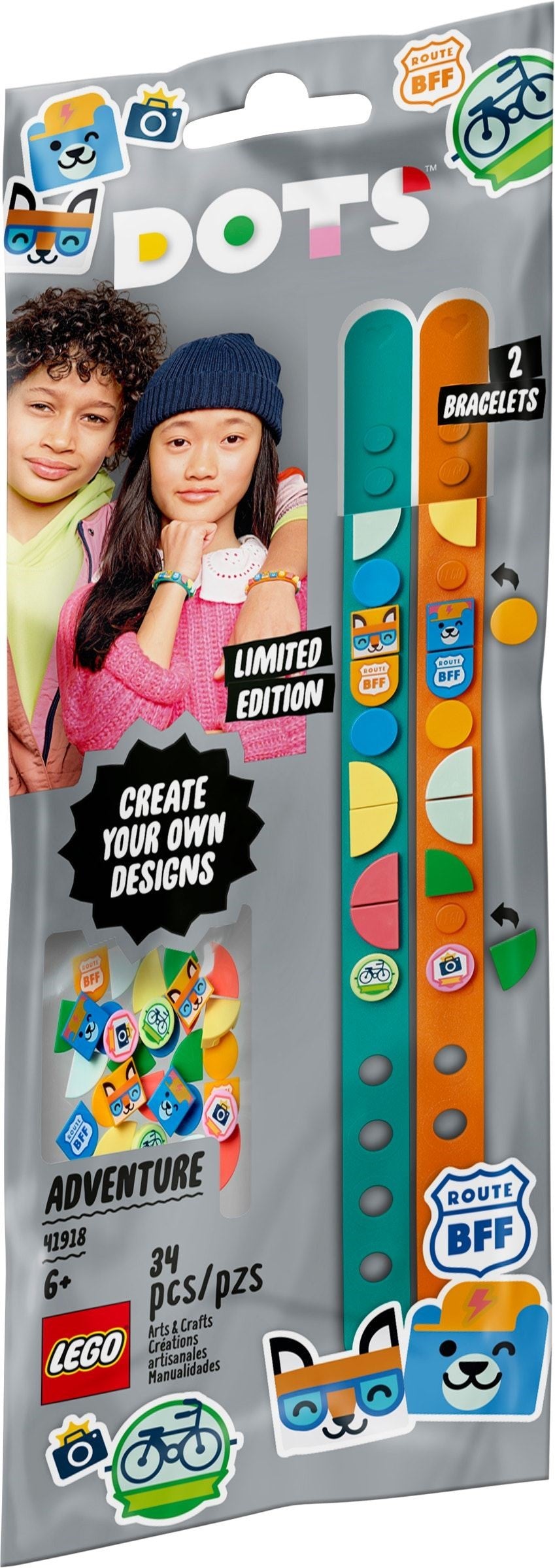 Bracelets d'amitié LEGO DOTS Adventure 41918