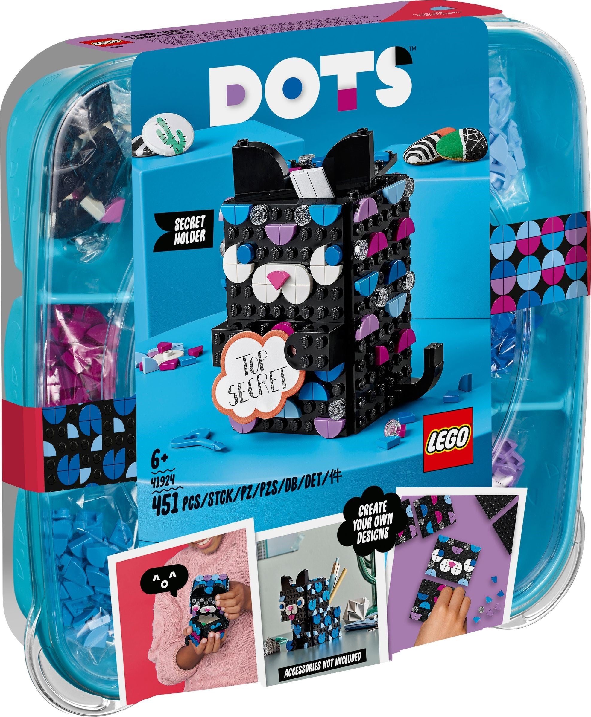 Boîte secrète LEGO DOTS chat 41924