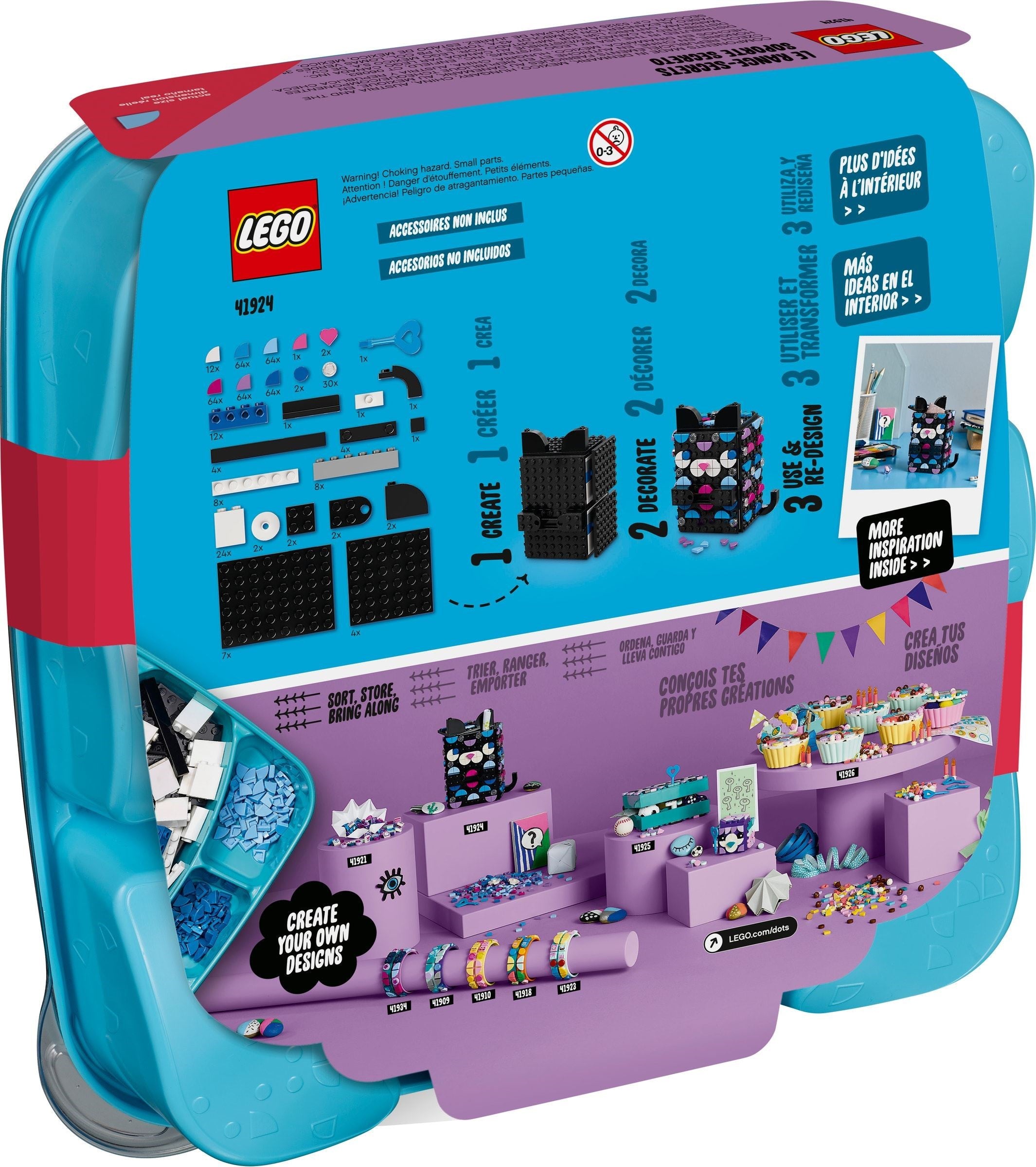Boîte secrète LEGO DOTS chat 41924