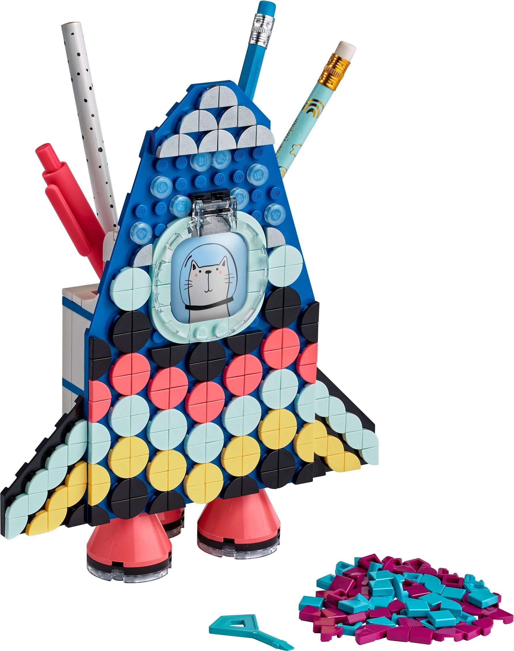 Porte-crayon LEGO DOTS Rockets 41936