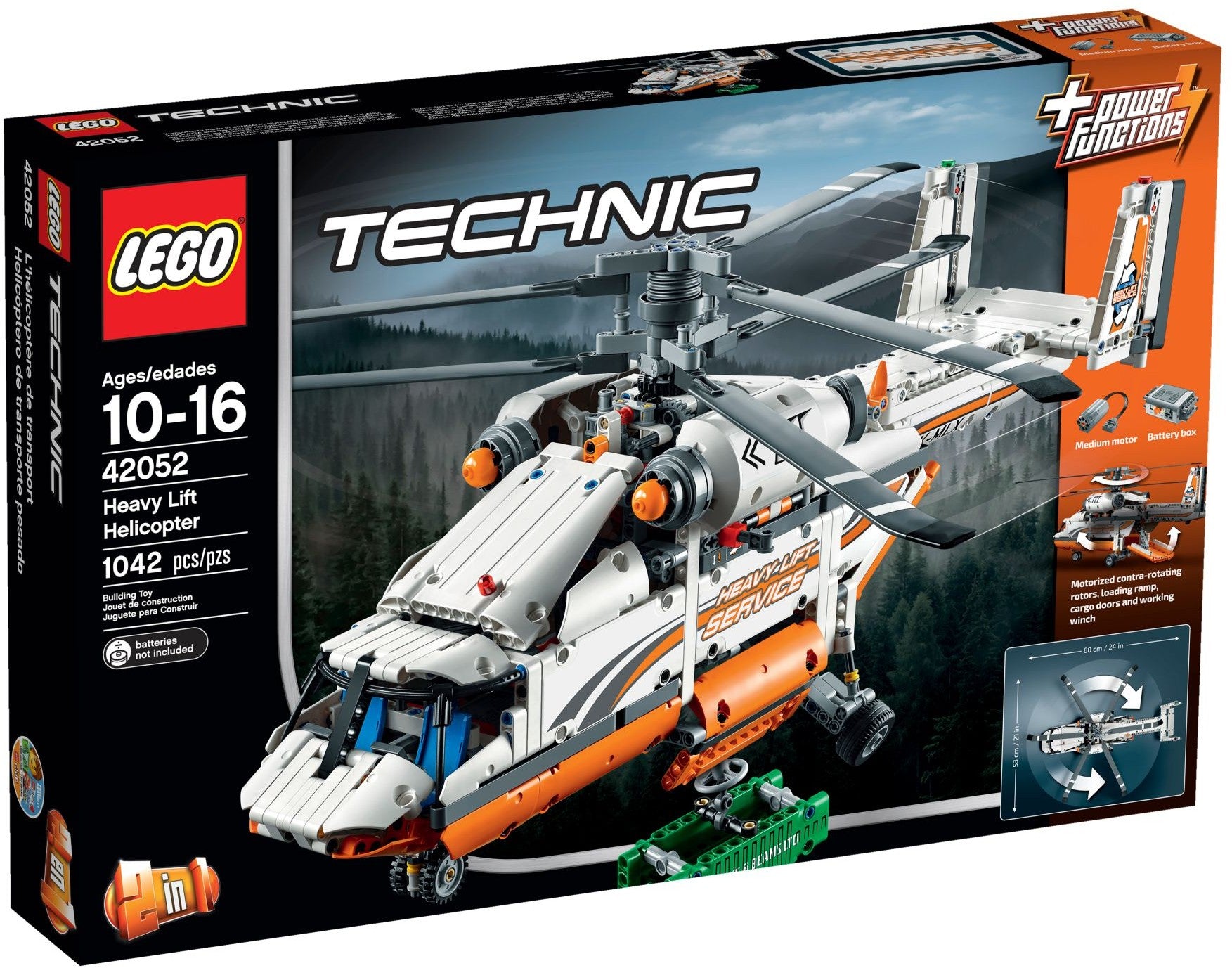 Hélicoptère de transport lourd LEGO Technic 42052