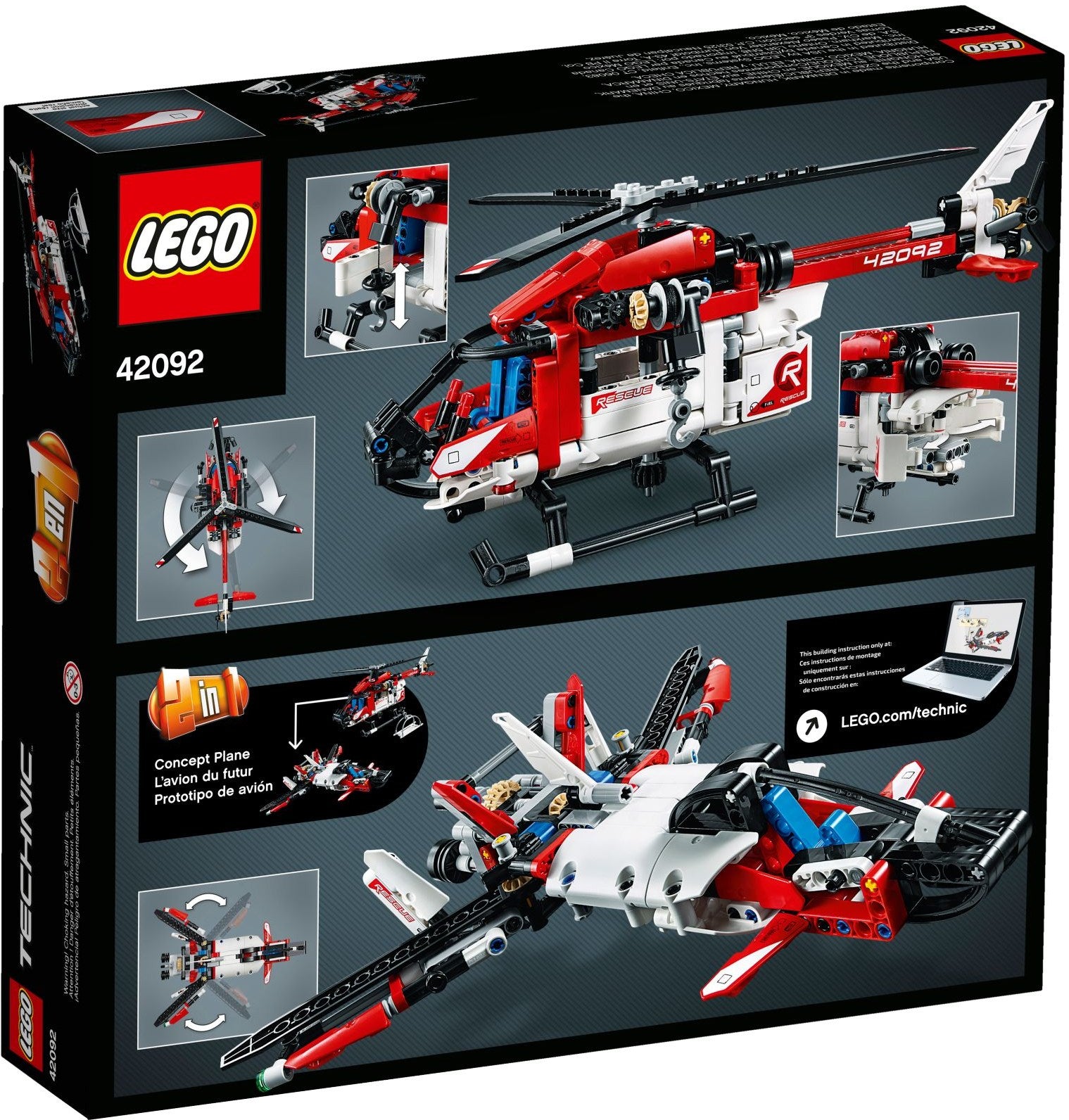 Hélicoptère de sauvetage LEGO Technic 42092