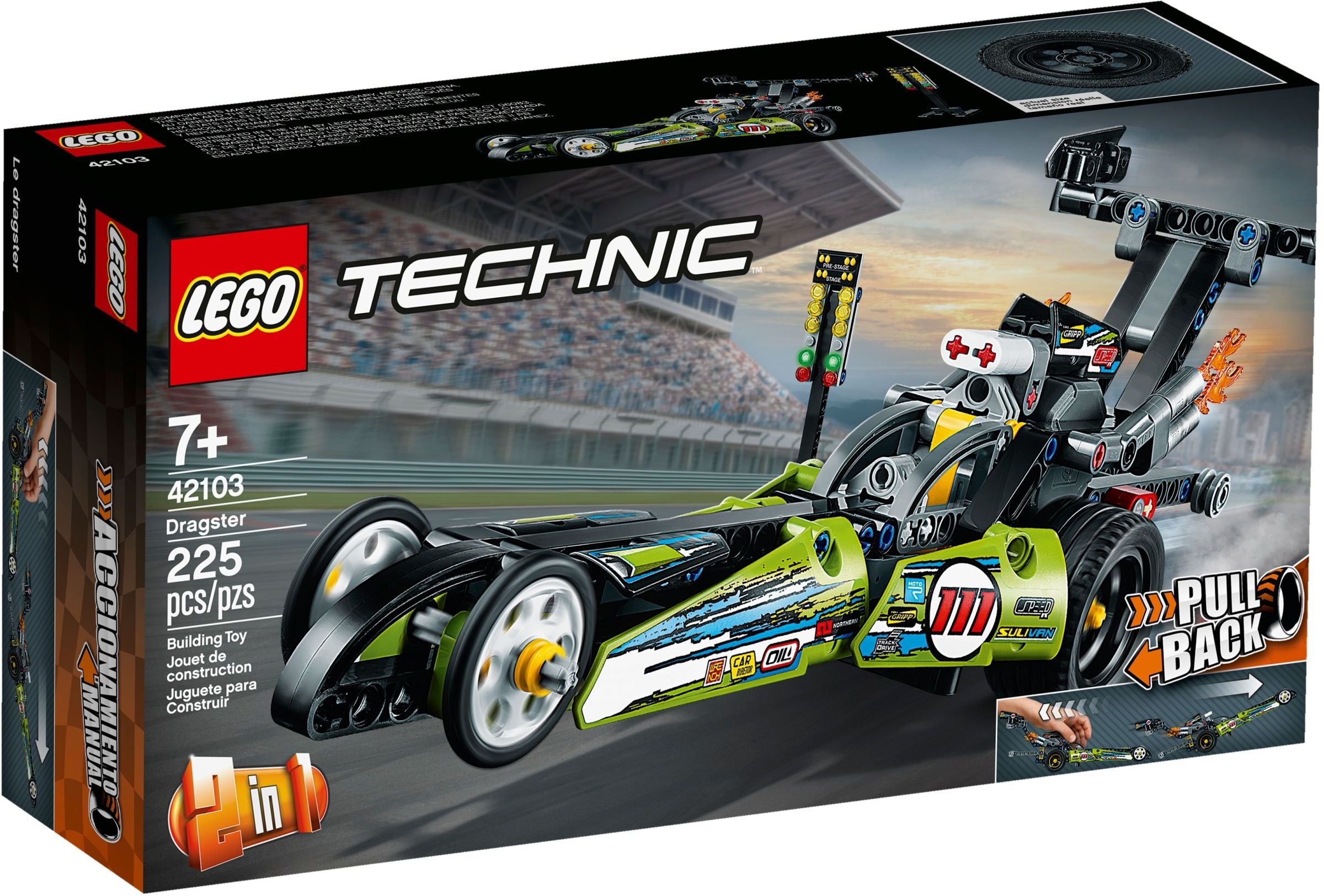 Voiture de course LEGO Technic Dragster 42103