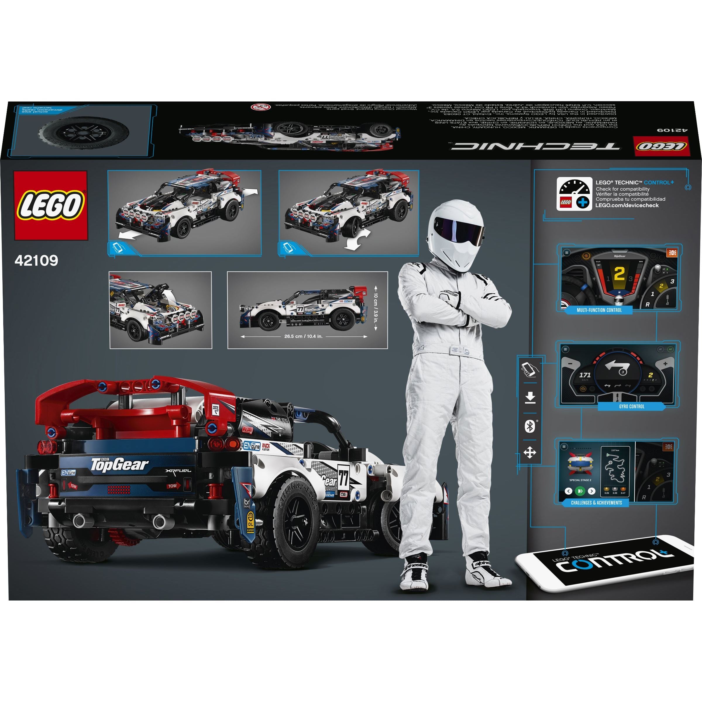 Voiture de rallye LEGO Technic Top-Gear avec contrôle par application 42109