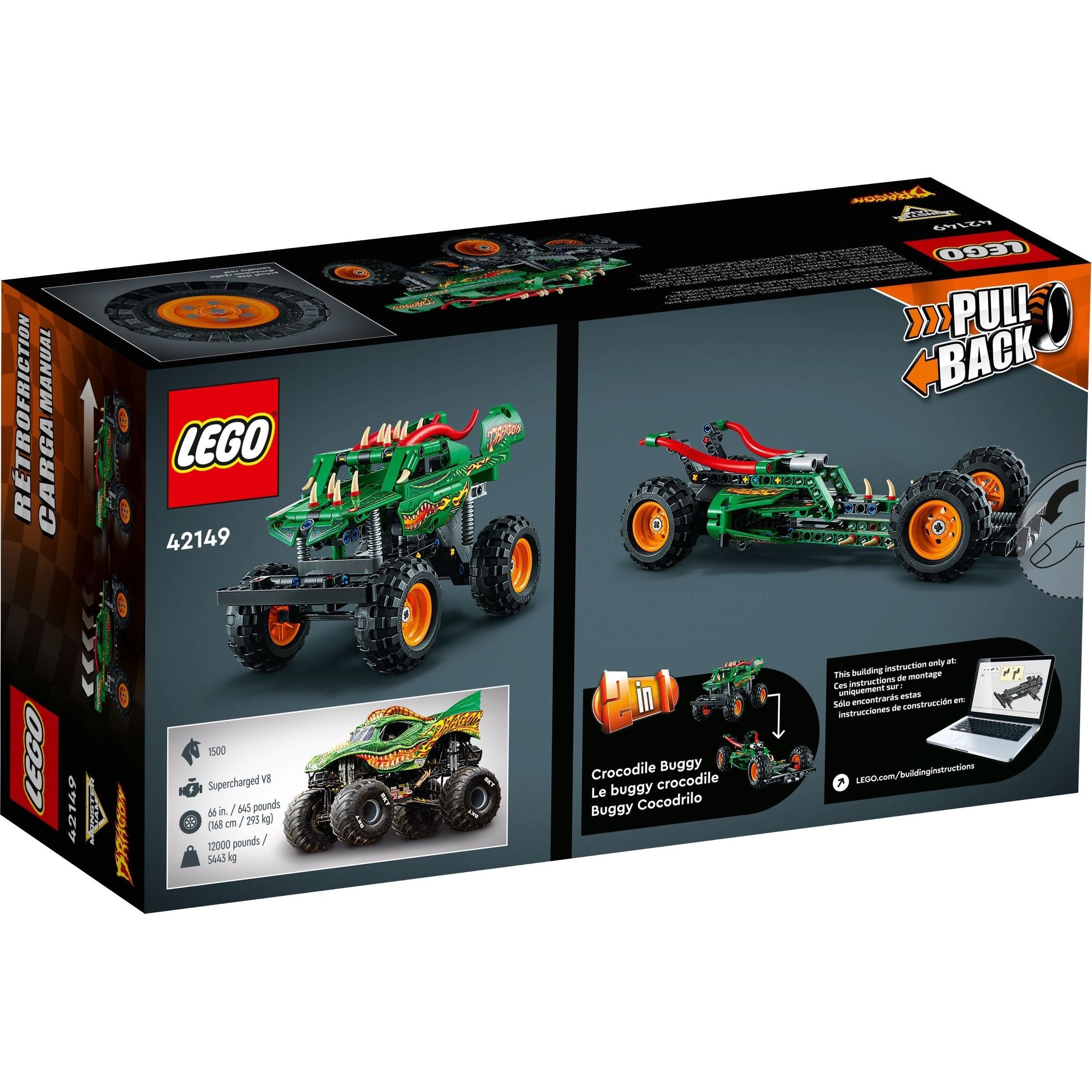 LEGO Technic Monster Jam Dragon 42149