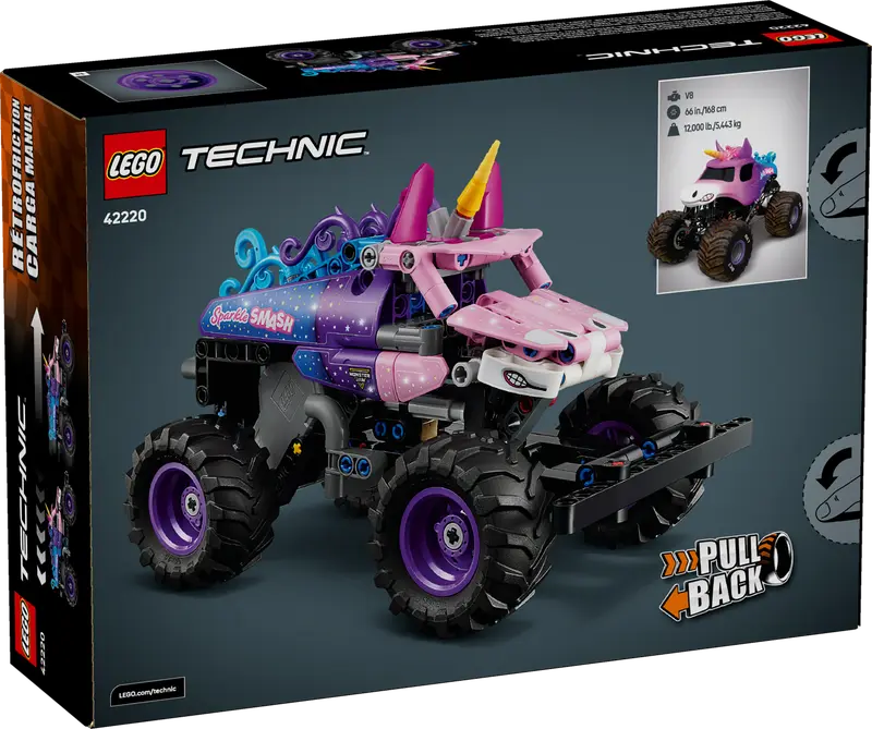 LEGO Technic Monster Jam™ Sparkle Smash™ mit Rückziehmotor 42220