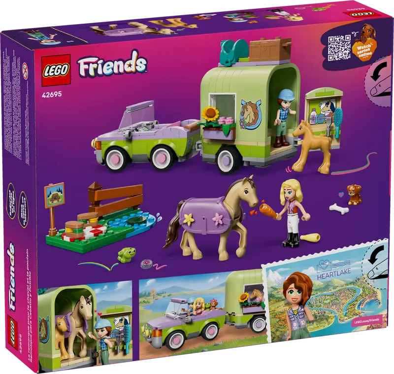 LEGO Friends Pferd und Fohlen mit Pferdeanhänger 42695