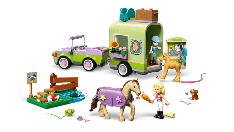 LEGO Friends Pferd und Fohlen mit Pferdeanhänger 42695