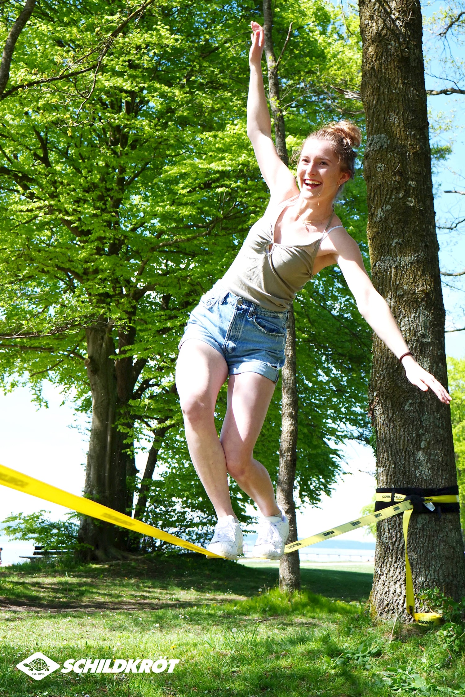 Slackline mit Teaching Line Länge