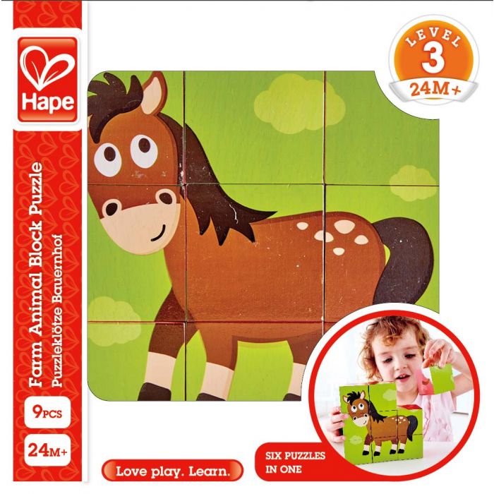 Hape Blockpuzzle Bauernhof