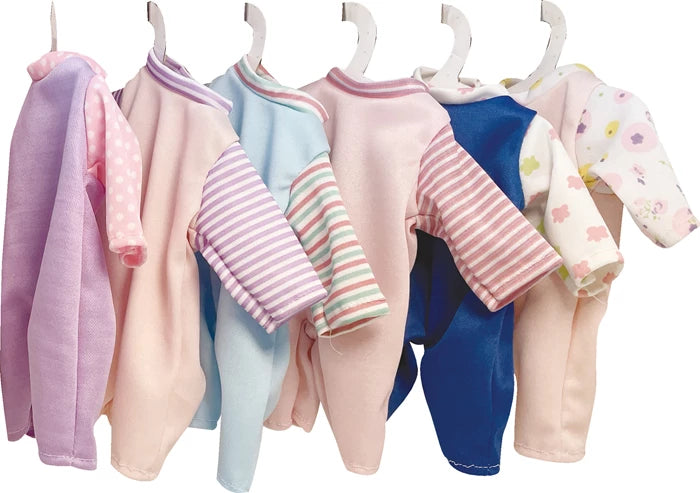 Dimian Puppe 30 cm plus 6 Kleider bekleidete Puppe