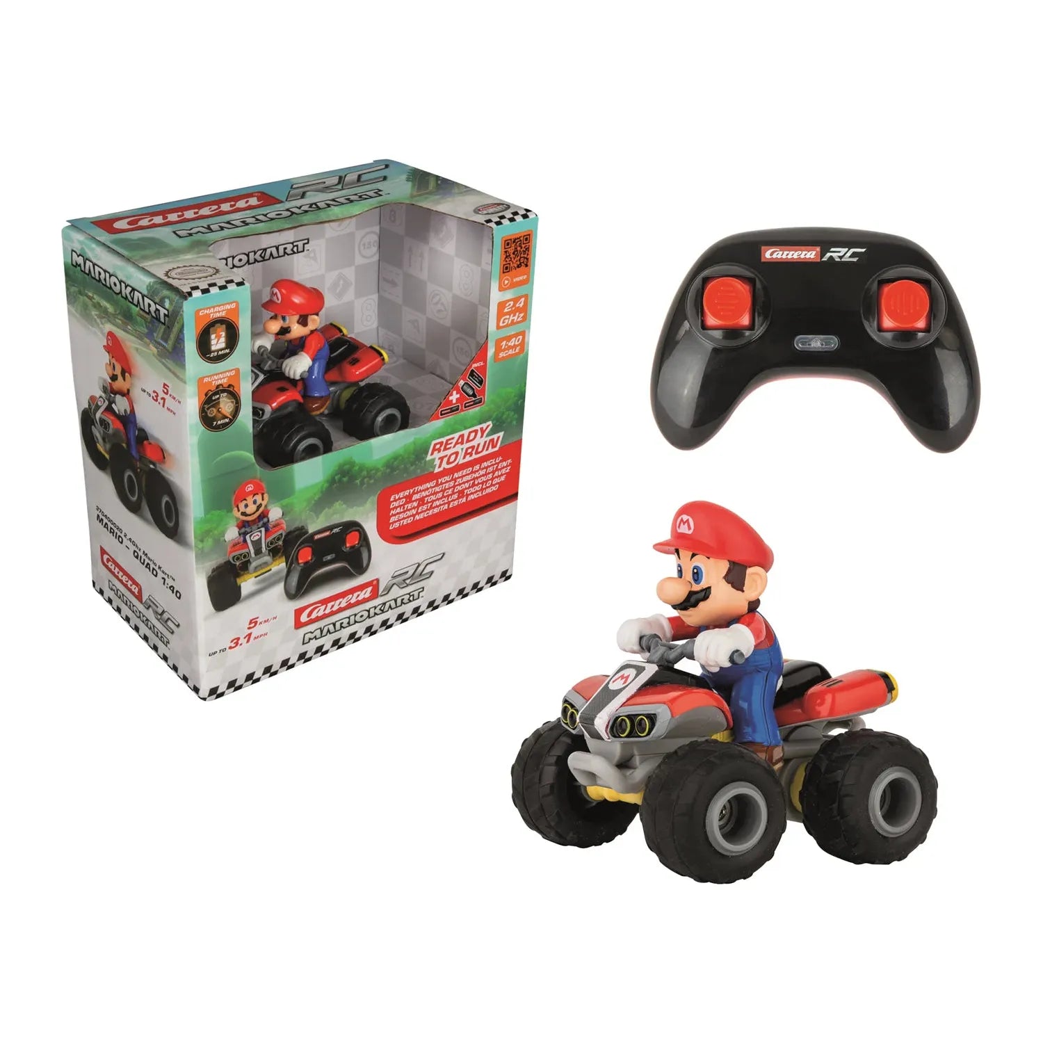 Carrera 1:40 R/C Mario Kart Quad Mario 2.4 GHz Full Function