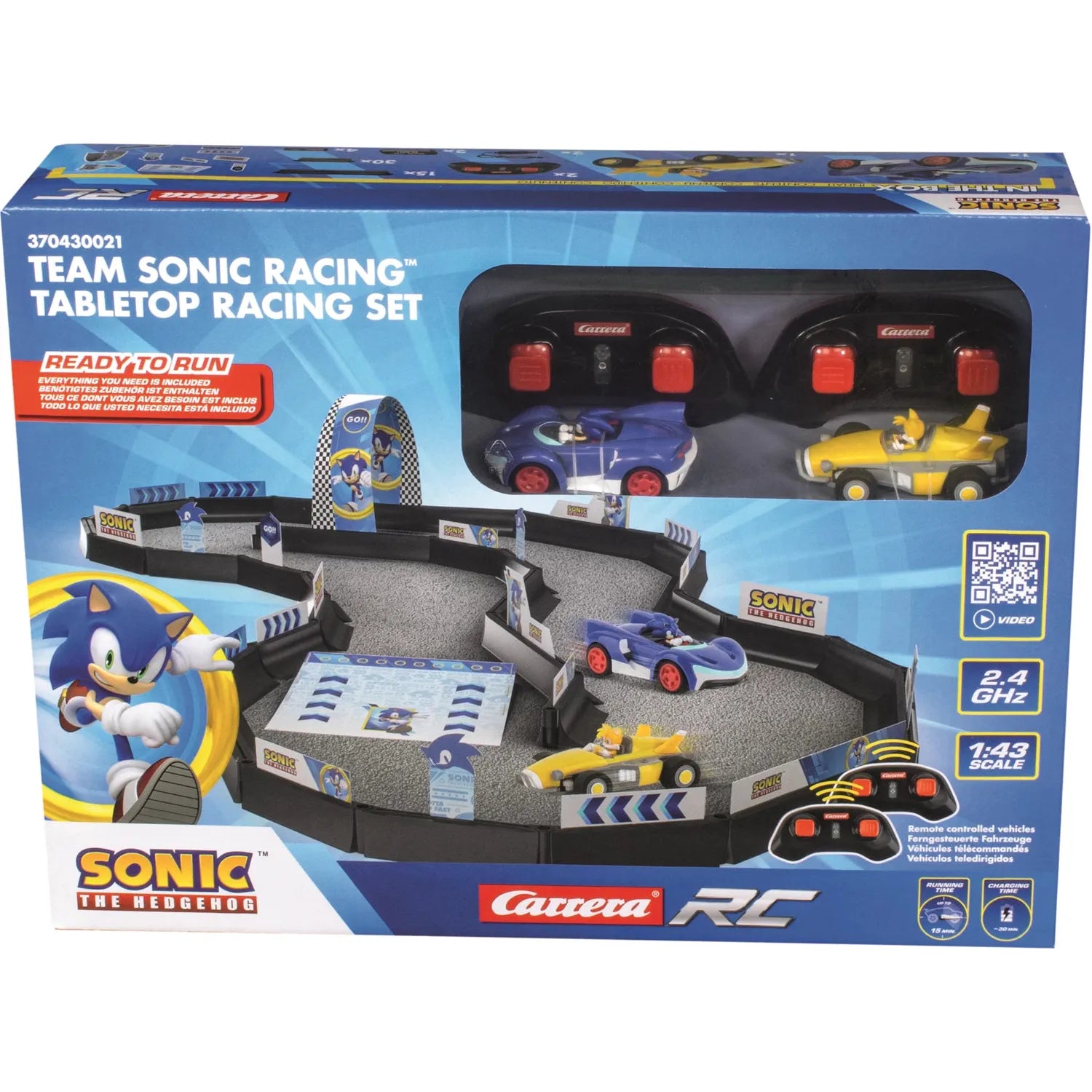 Carrera 1:43 TSR Mini RC Race Track Set Team Sonic Racing 2.4 GHz FF