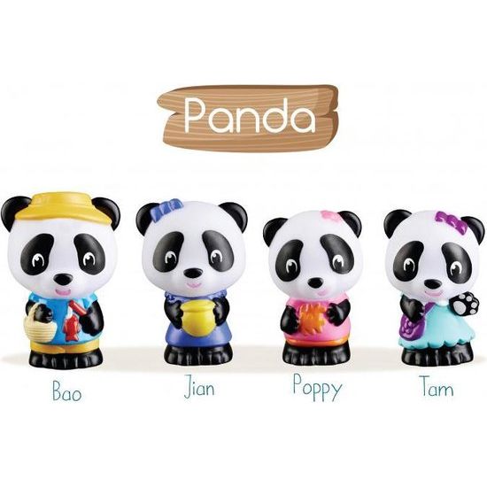 Klorofil Figurenset 4er-Set Familie «Panda»
