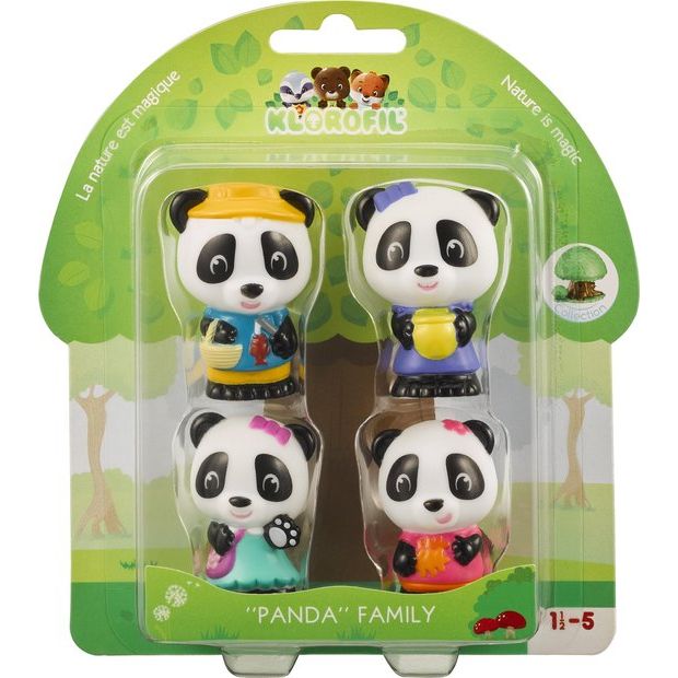 Klorofil Figurenset 4er-Set Familie «Panda»