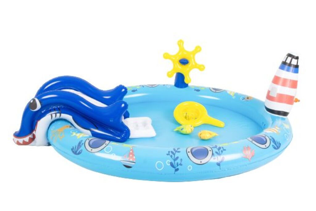Jilong Aufblasbarer Kinderpool Hafen (203cm × 152cm × 18cm)