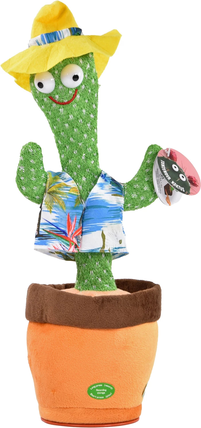 Kaktus Hawaii 32 cm tanzt zur Musik, Plüsch, Batt. 3xAA exkl., ca. 58 Lieder