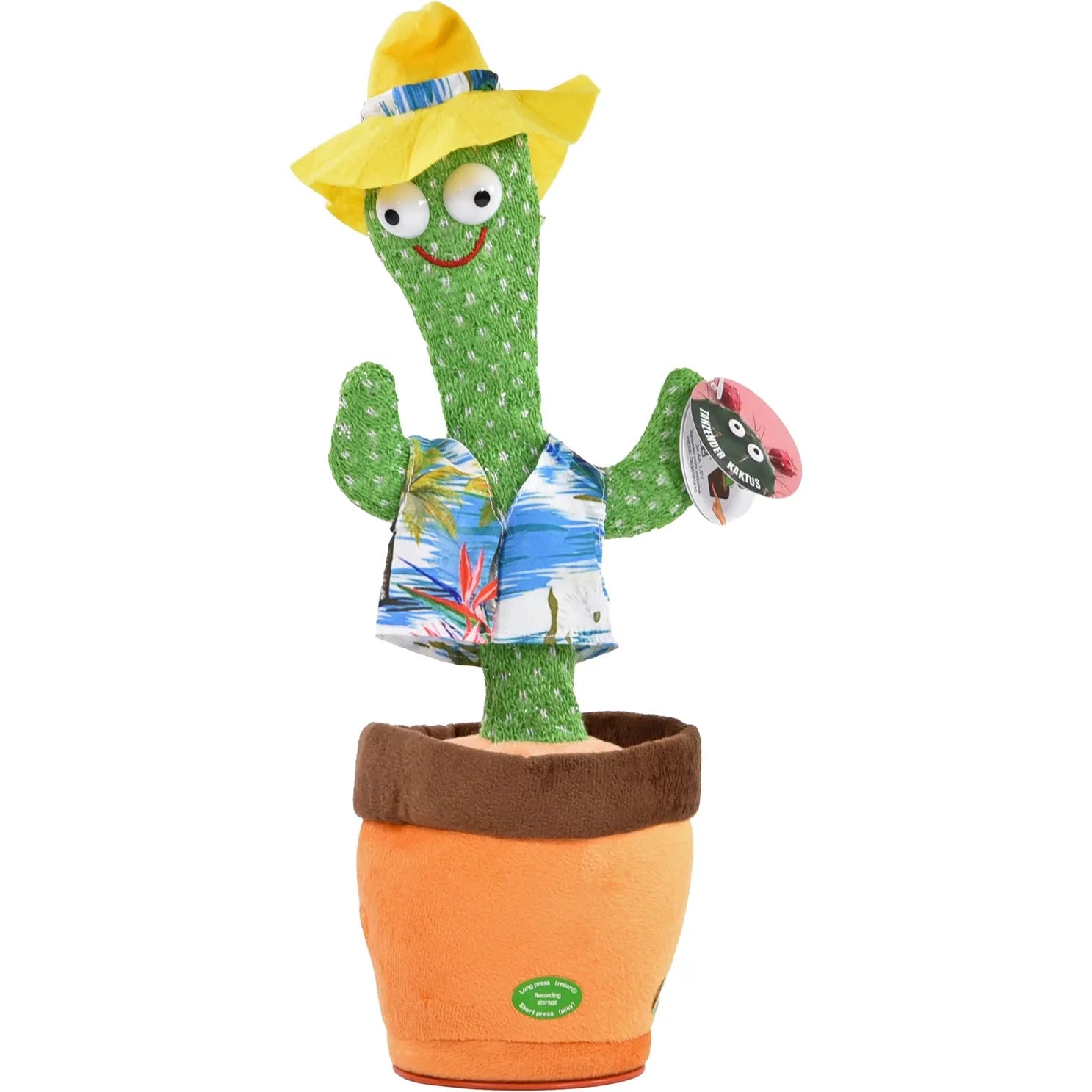 Kaktus Hawaii 32 cm tanzt zur Musik, Plüsch, Batt. 3xAA exkl., ca. 58 Lieder