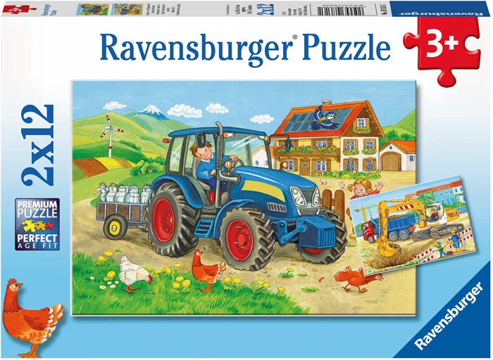 Ravensburger Puzzle Baustelle und Bauernhof