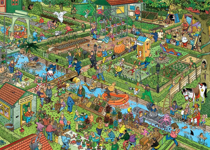 Puzzle Jan van Haasteren Gemüsegarten 1000 Teile, 68x49 cm, ab 12 Jahren