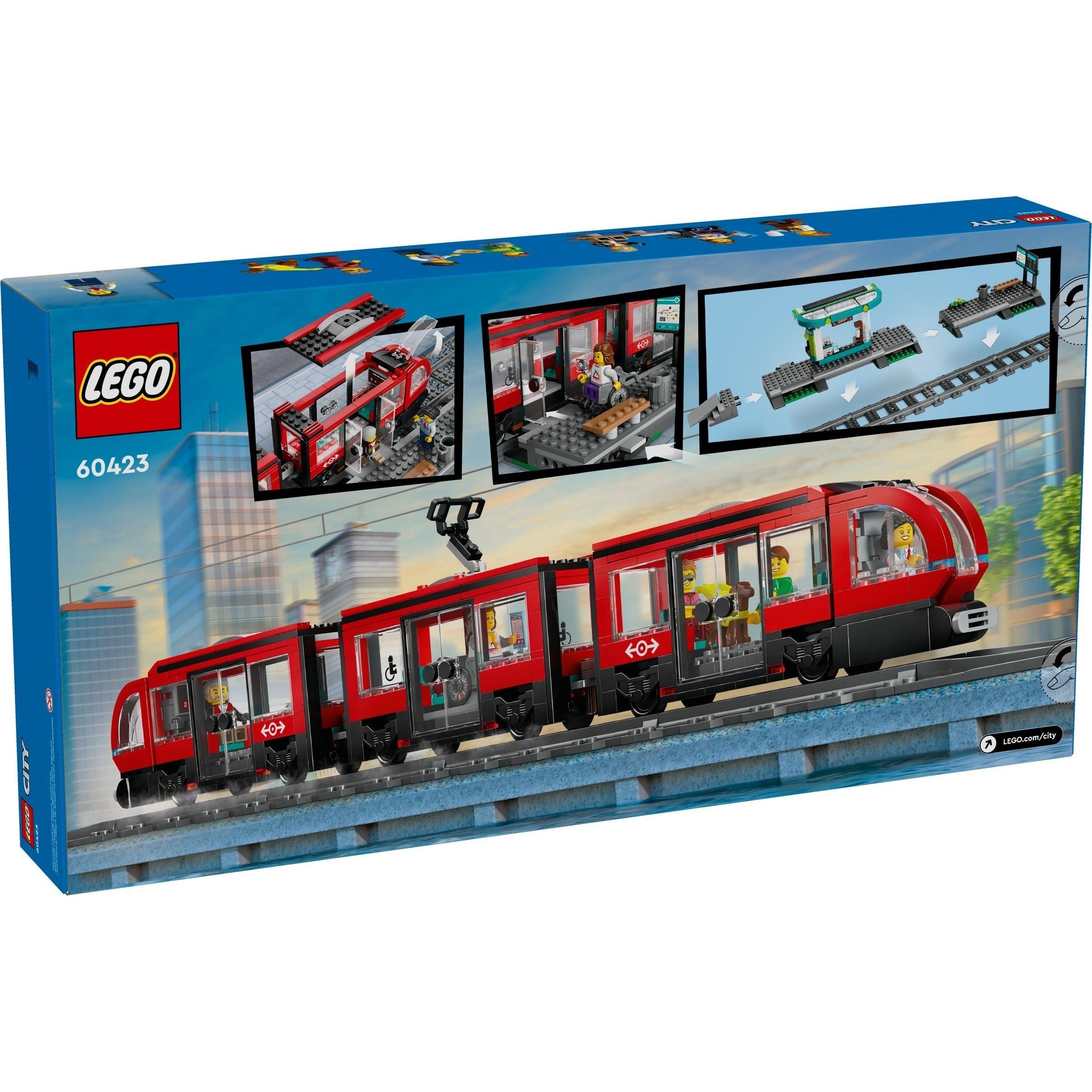 LEGO City Strassenbahn mit Haltestelle 60423