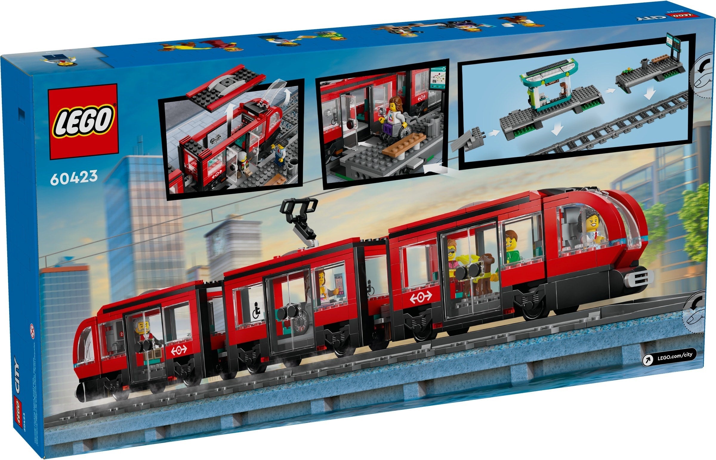 LEGO City Strassenbahn mit Haltestelle 60423