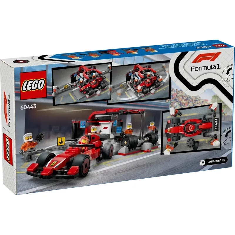 LEGO City F1 Boxenstopp mit Boxencrew und Ferrari Flitzer 60443