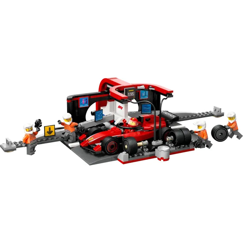 LEGO City F1 Boxenstopp mit Boxencrew und Ferrari Flitzer 60443